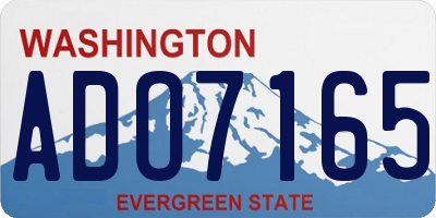 WA license plate ADO7165