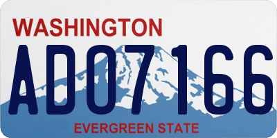 WA license plate ADO7166