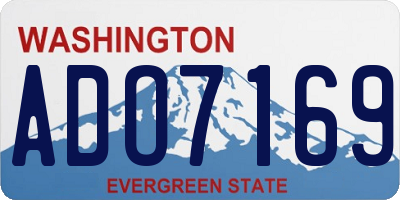 WA license plate ADO7169