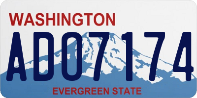 WA license plate ADO7174