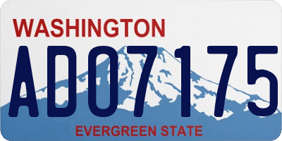 WA license plate ADO7175