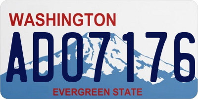 WA license plate ADO7176