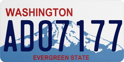 WA license plate ADO7177