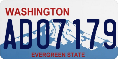 WA license plate ADO7179