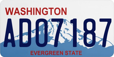 WA license plate ADO7187