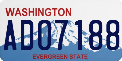 WA license plate ADO7188
