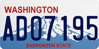 WA license plate ADO7195