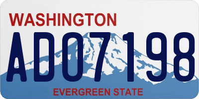 WA license plate ADO7198