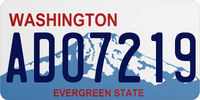WA license plate ADO7219