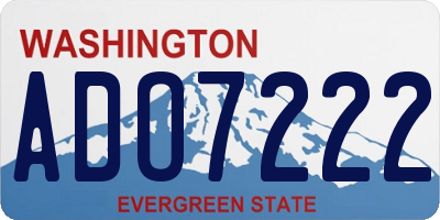 WA license plate ADO7222
