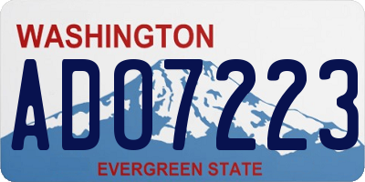 WA license plate ADO7223