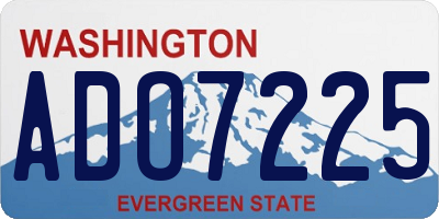 WA license plate ADO7225