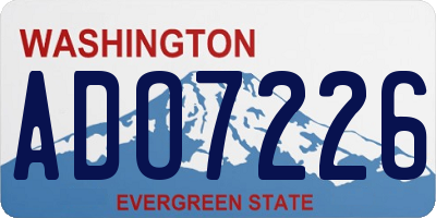 WA license plate ADO7226