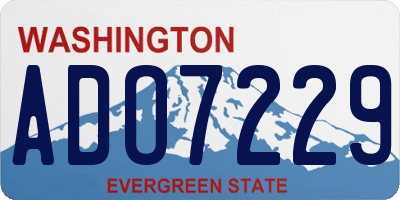 WA license plate ADO7229