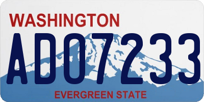 WA license plate ADO7233
