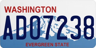 WA license plate ADO7238