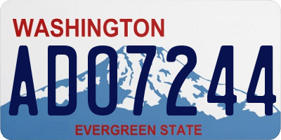 WA license plate ADO7244