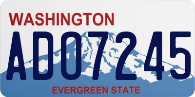 WA license plate ADO7245