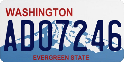 WA license plate ADO7246