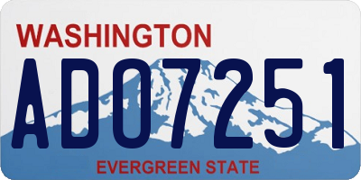 WA license plate ADO7251