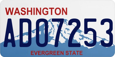WA license plate ADO7253