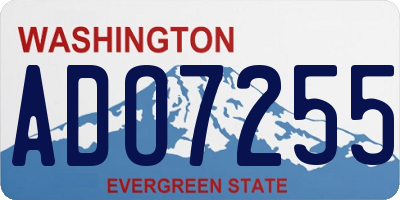 WA license plate ADO7255