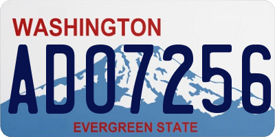 WA license plate ADO7256