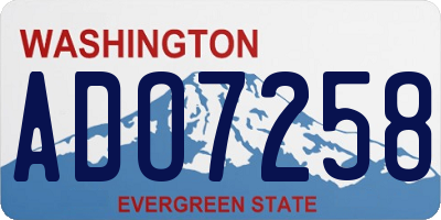 WA license plate ADO7258