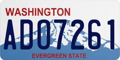 WA license plate ADO7261