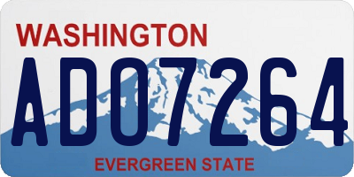 WA license plate ADO7264