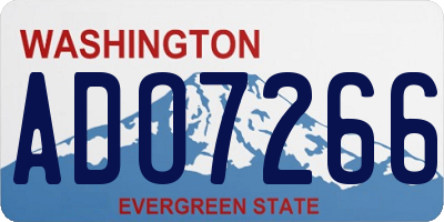 WA license plate ADO7266
