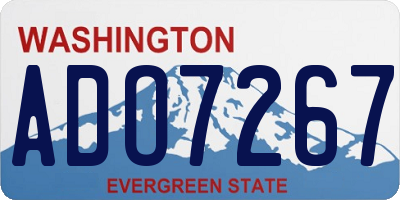 WA license plate ADO7267