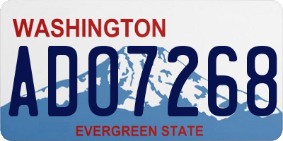 WA license plate ADO7268