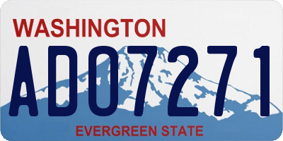 WA license plate ADO7271
