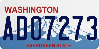 WA license plate ADO7273