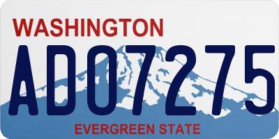 WA license plate ADO7275