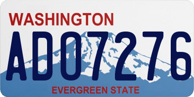 WA license plate ADO7276