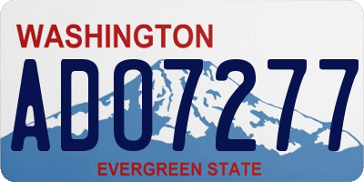 WA license plate ADO7277