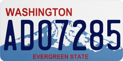 WA license plate ADO7285