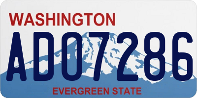 WA license plate ADO7286