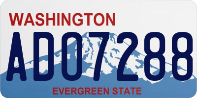 WA license plate ADO7288
