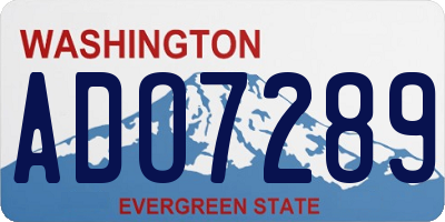 WA license plate ADO7289