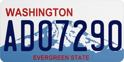 WA license plate ADO7290