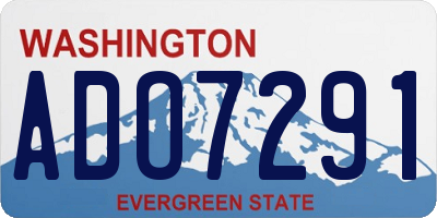 WA license plate ADO7291