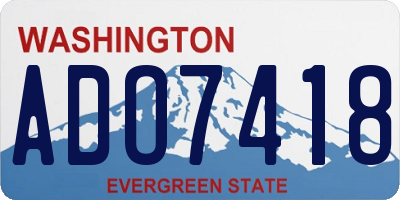 WA license plate ADO7418