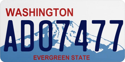 WA license plate ADO7477