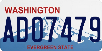 WA license plate ADO7479