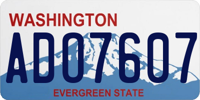 WA license plate ADO7607