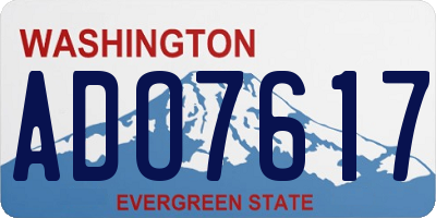 WA license plate ADO7617