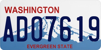 WA license plate ADO7619